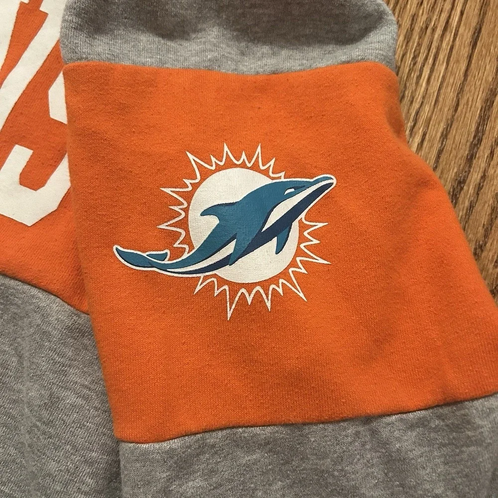 Miami Dolphins Sweatshirt 47 Size XL Gray Unisex Pullover Long Sleeve